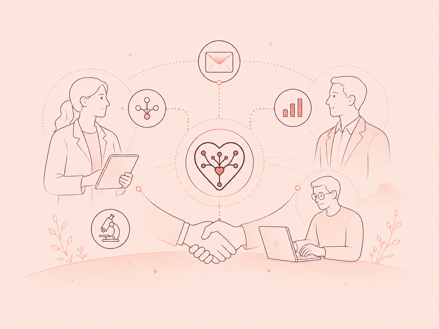Partnership and contact illustration